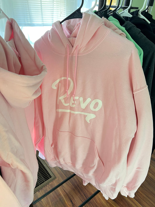 Classic Pink White Ink Hoodie'
